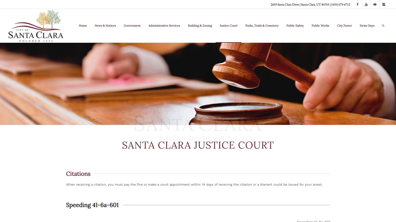 Justice Court – Santa Clara City